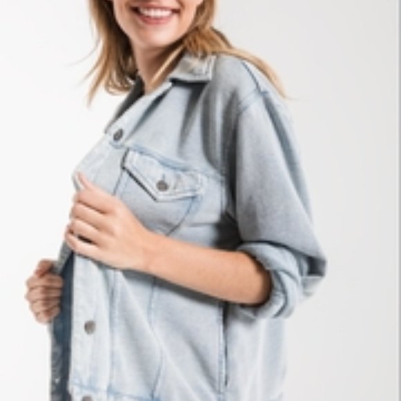 Knit Denim Jacket - Picture 2 of 10